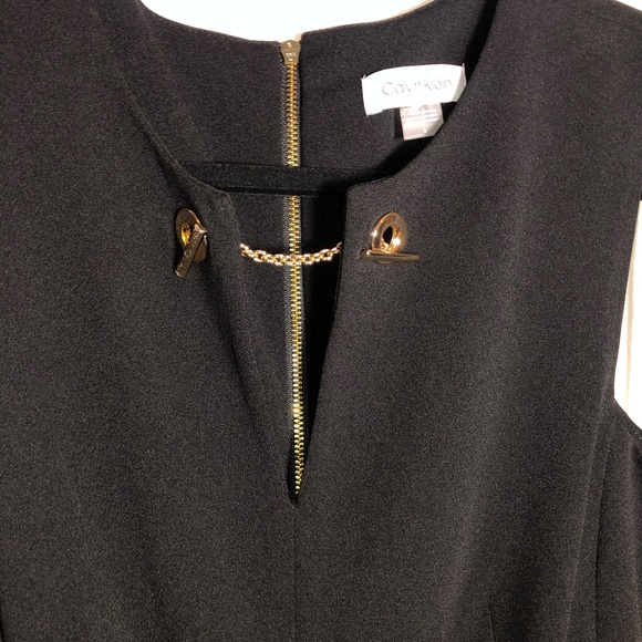 NWT Black Calvin Klein Jumpsuit with Gold Accents - Picture 2 of 7